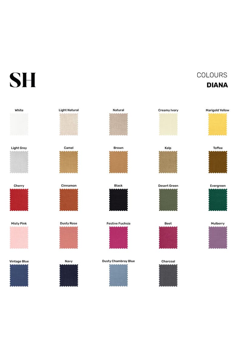 Solino Home Linen Dinner Napkins - Diana, 20" x 20" Inch, Alternate, color, Black