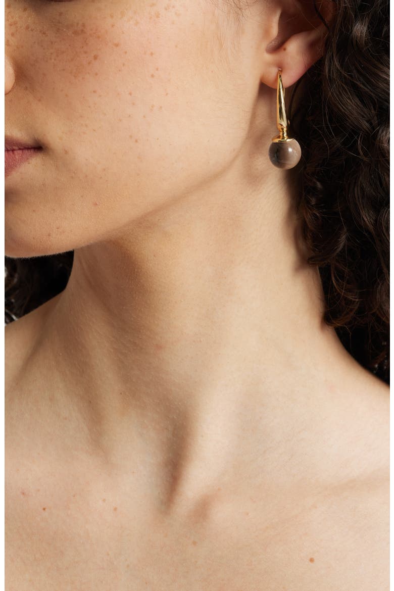 Orb Threader Earrings, Alternate, color, CLEAR- GOLD