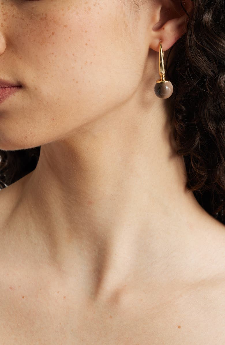 Nordstrom Orb Threader Earrings, Alternate, color, Clear- Gold