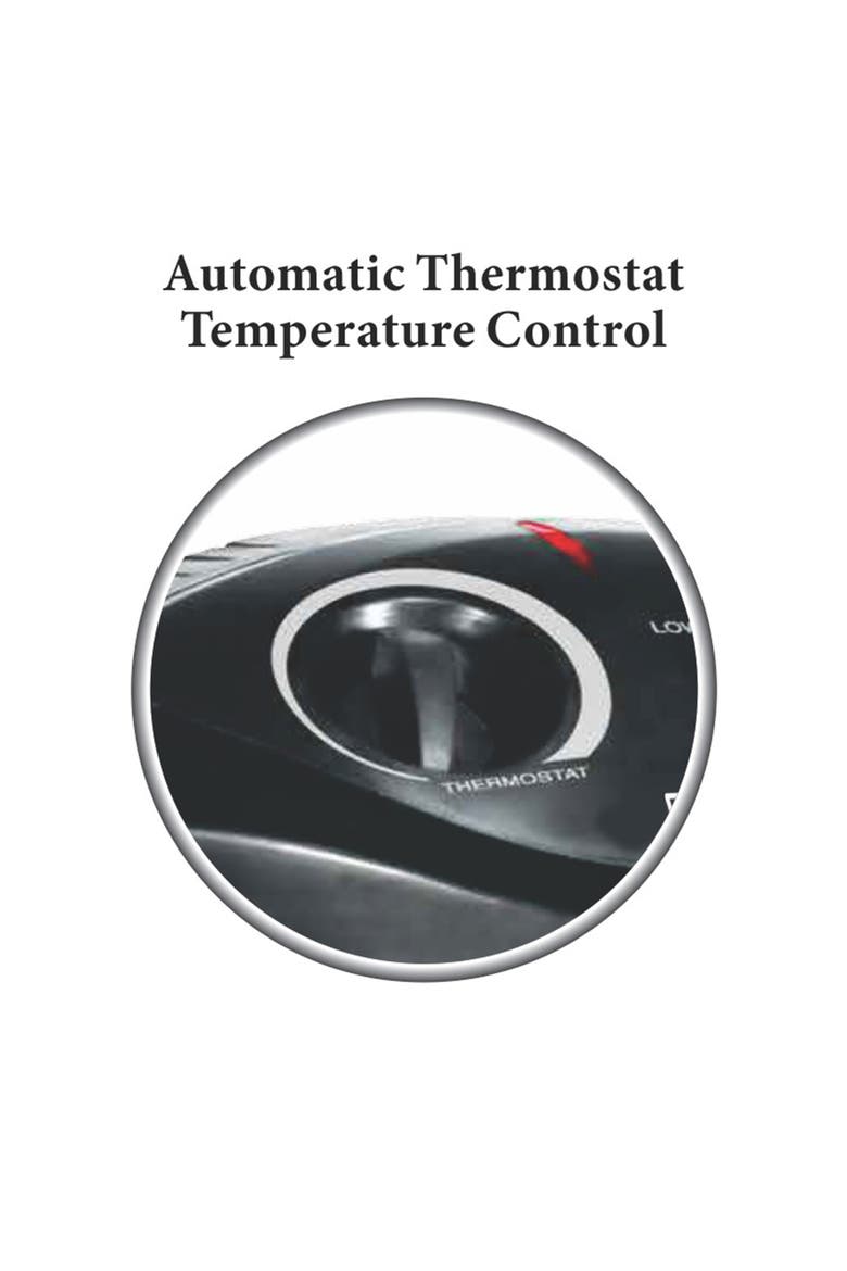 Fan Forced Tower Quartz Heater with Thermostat, Alternate, color, Black