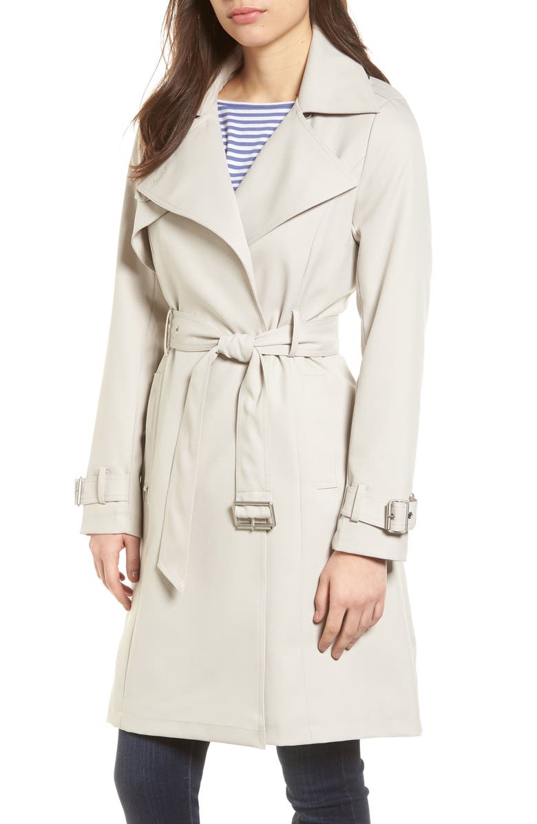 French Connection Flowy Belted Trench Coat, Main, color,