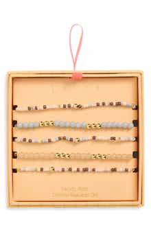 Set of 5 Beaded Stretch Bracelets