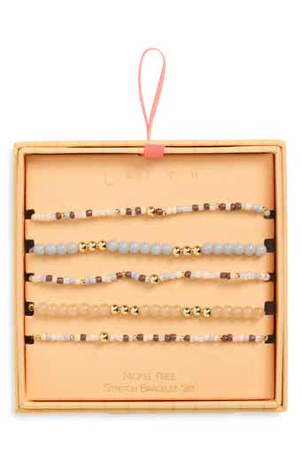 Set of 5 Beaded Stretch Bracelets