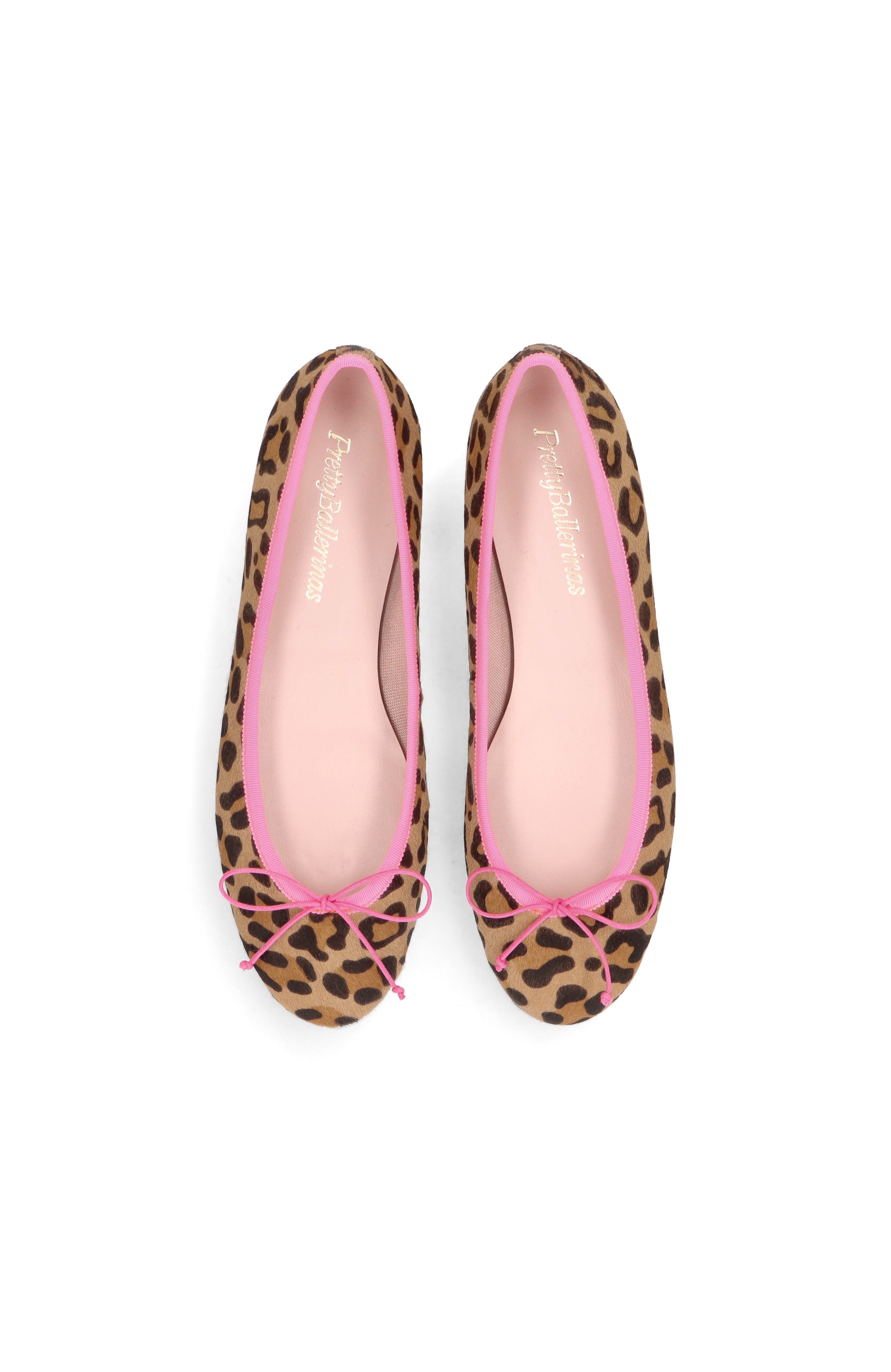 Pretty Ballerinas Round Toe Leopard Ballet Flat, Alternate, color, Black