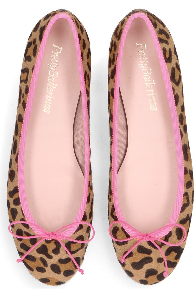 Pretty Ballerinas Round Toe Leopard Ballet Flat, Alternate, color, Black