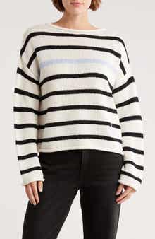 Veronica Beard Rori Stripe Cotton Crop Sweater