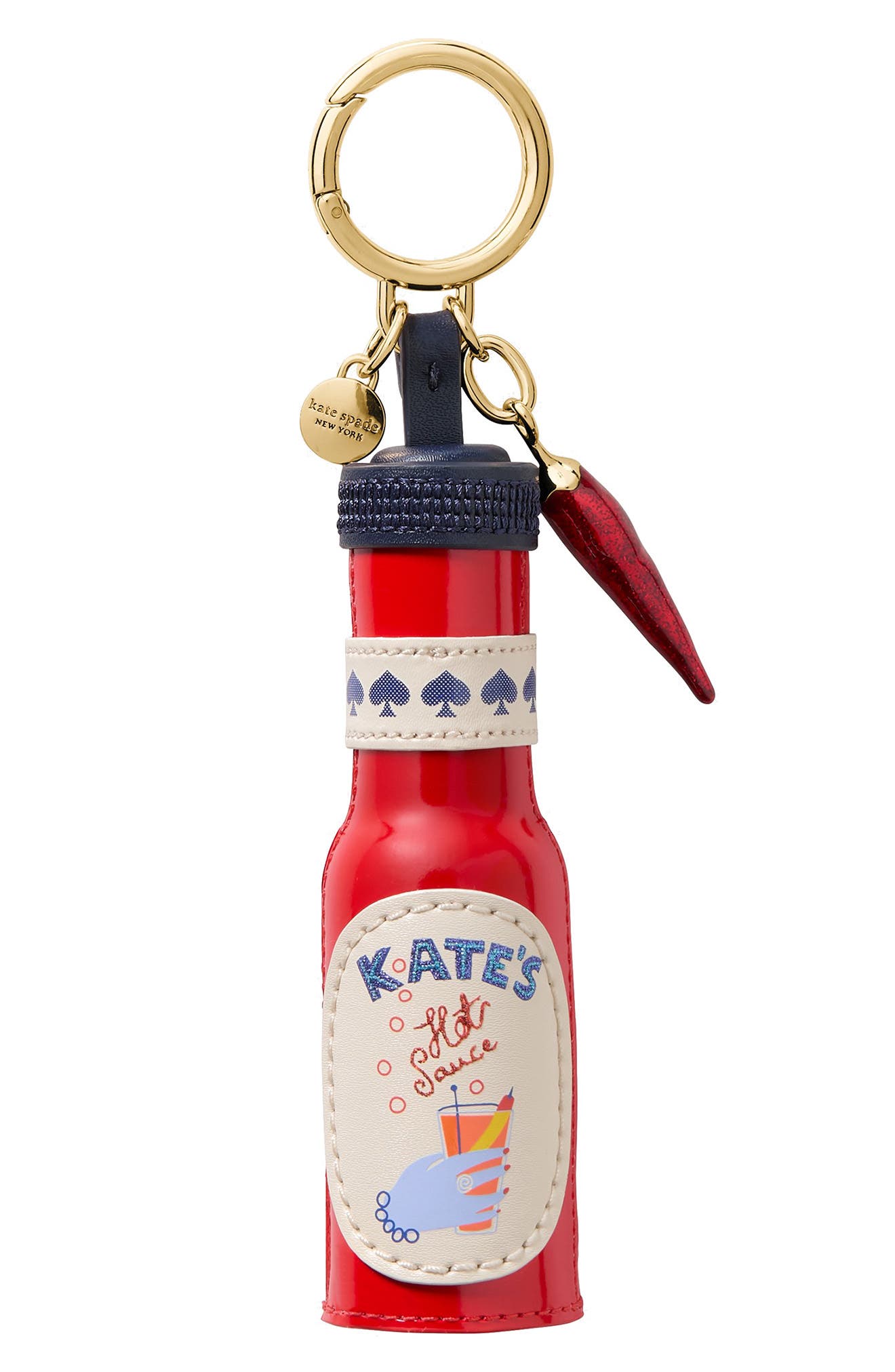 Kate Spade New York spice it up embellished bag charm, Main, color, Red Multi
