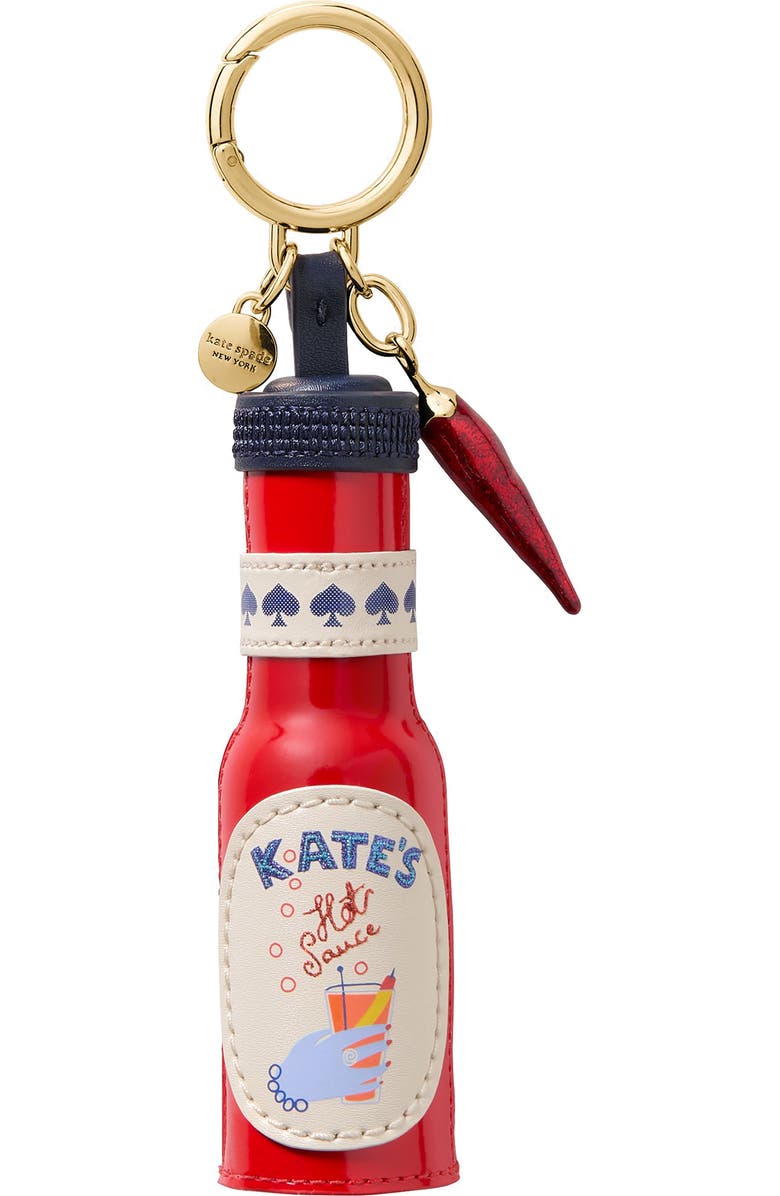 Kate Spade New York spice it up embellished bag charm, Main, color, Red Multi