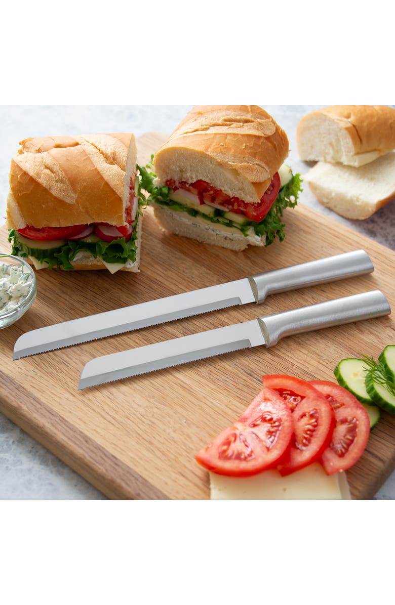 Rada Cutlery 8-Inch Bread Knife Stainless Steel Serrated Blade, Aluminum Handle, Alternate, color, Silver