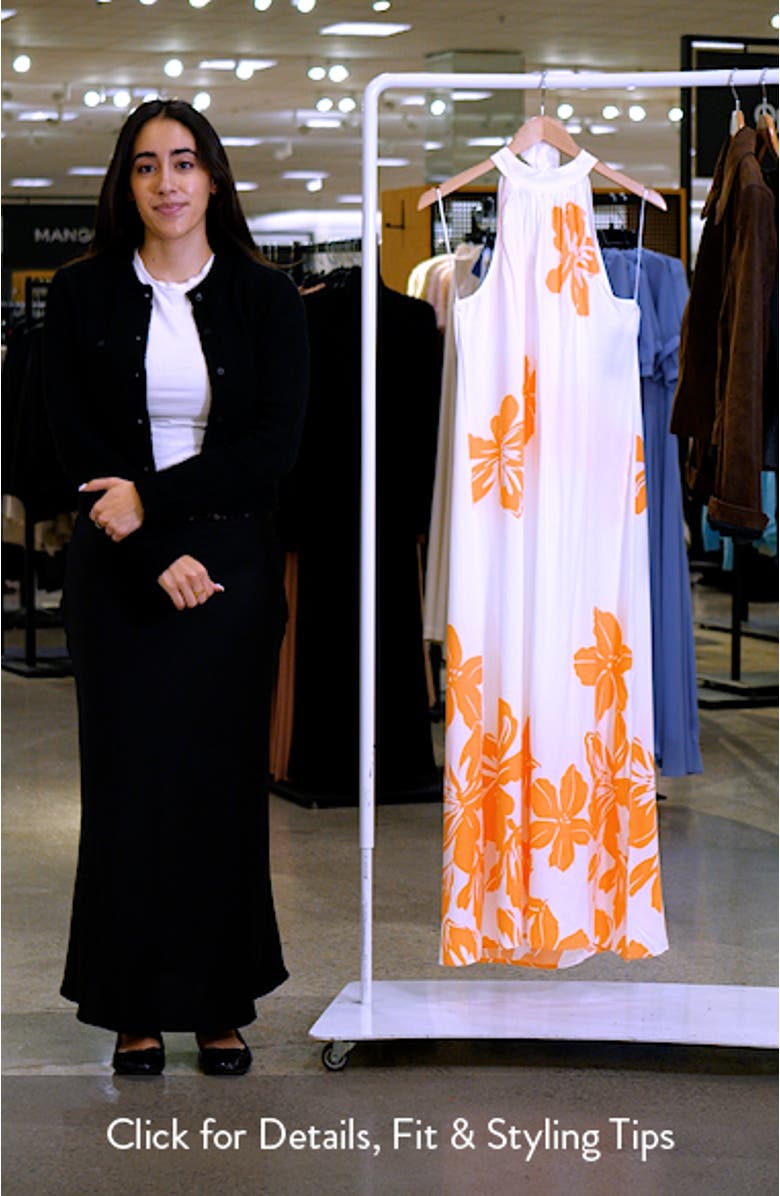 Mock Neck Trapeze Maxi Dress, sales video thumbnail