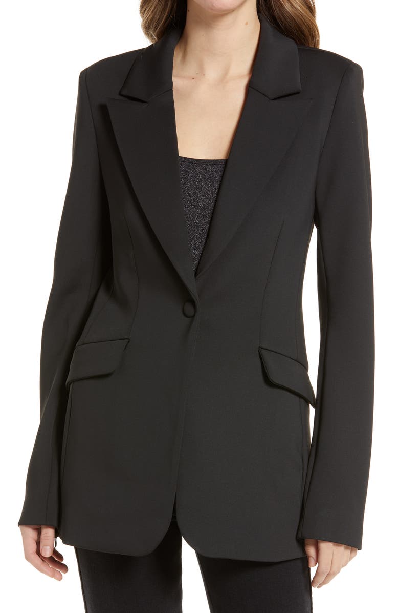 Good American Scuba Knit Blazer, Alternate, color,