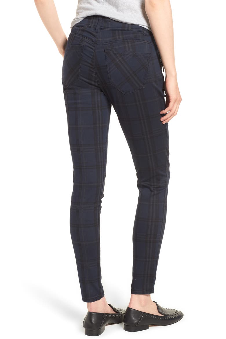 Ab-Solution Plaid Slim Pants (Nordstrom Exclusive), Alternate, color, MIDNIGHT BLUE