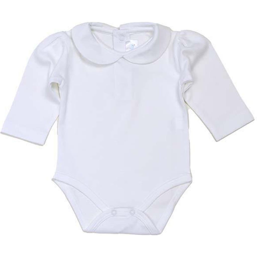 Cuclie Kids' Round Collar Long Sleeve Bodysuit In Blue