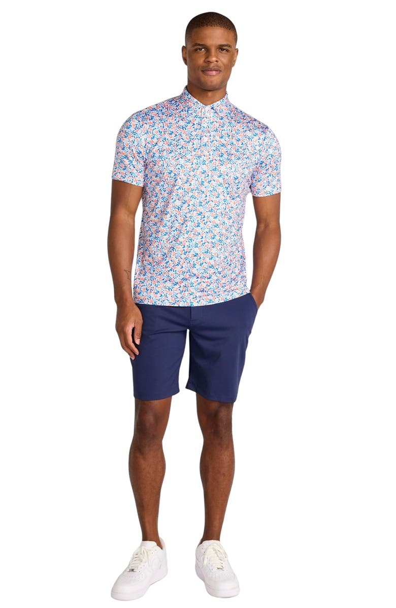 Redvanly Fourcy Dot Print Performance Polo, Alternate, color, 