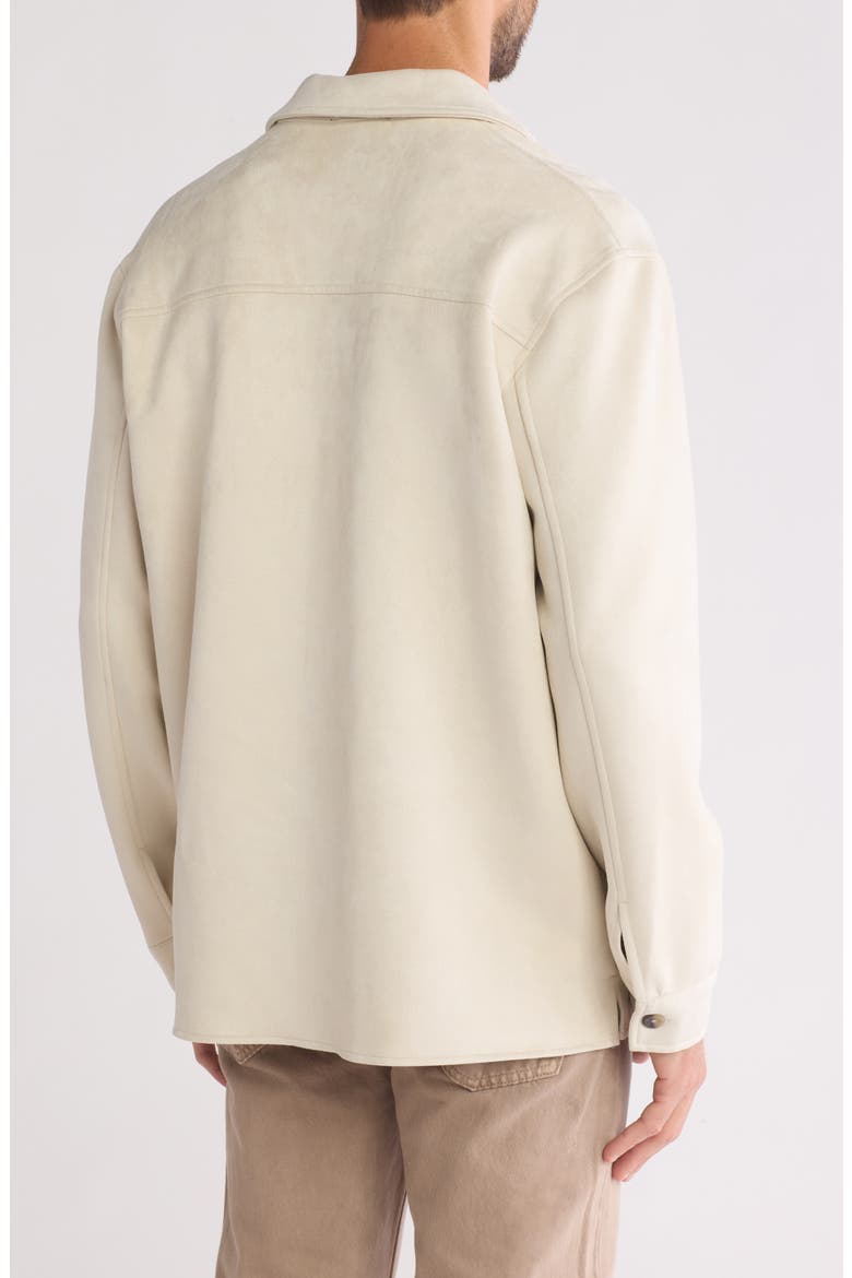 Faux Suede Shirt Jacket, Alternate, color, IVORY