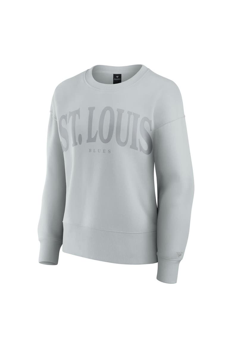 Women's Fanatics  Gray St. Louis Blues Elements Flow Pullover Sweatshirt, Alternate, color, Gray