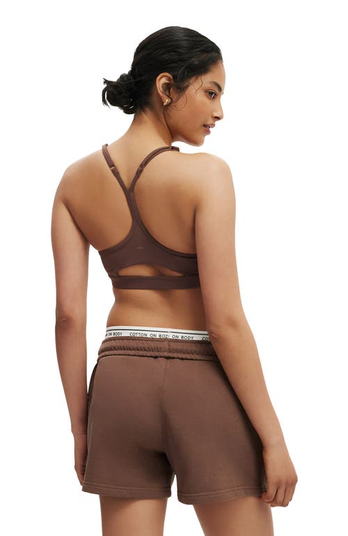 Cotton On Body Active 365 Keyhole Crop In Brown
