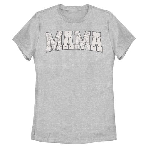 Womens Mickey & Friends Collegiate Mama Patterns T Shirt