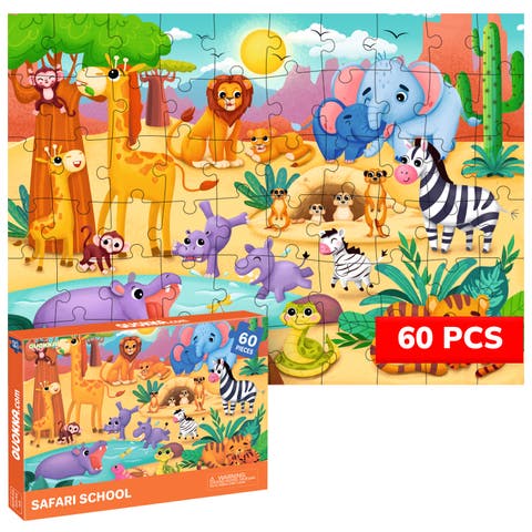 60-Piece Kids Jigsaw Puzzle - Animal and Fantasy