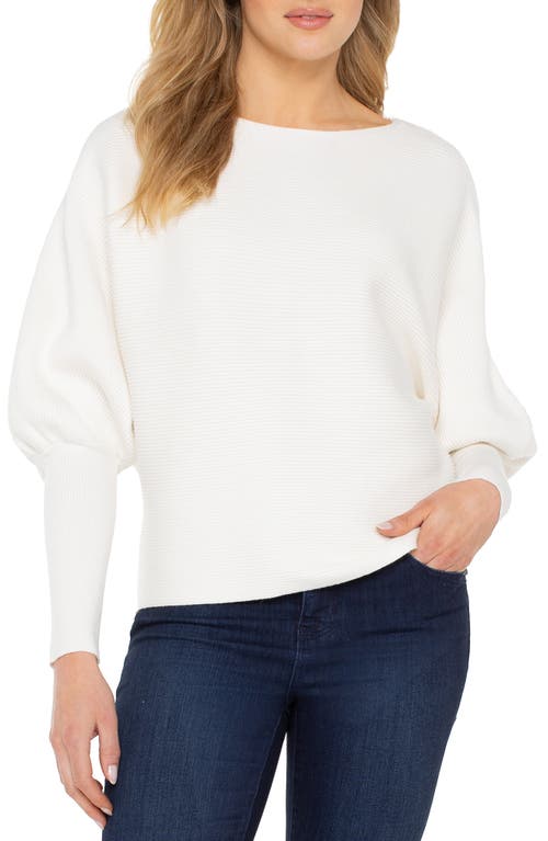 Liverpool Los Angeles Bishop Sleeve Sweater In White