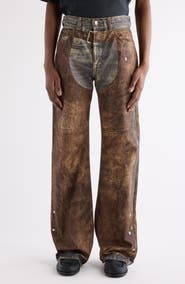 Acne Studios Regular Fit Chaps Trompe l'Oeil Jeans