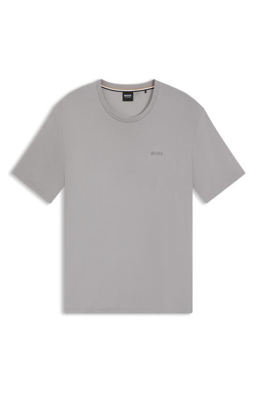 Hugo Boss Boss Ribbed Stretch Modal Pajama T-shirt In Gray
