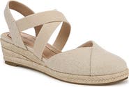 LifeStride Kimball Slingback Espadrille Platform Wedge