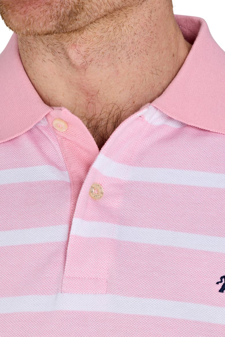 Birdseye Stripe Pique Polo, Alternate, color, Pink