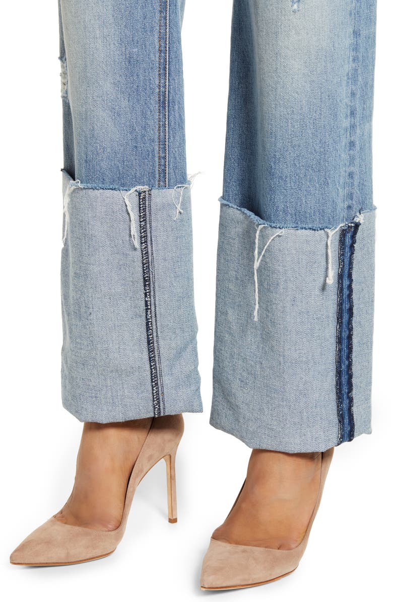 Hudson Jeans Sloane Baggy High Waist Deep Cuff Jeans, Alternate, color,