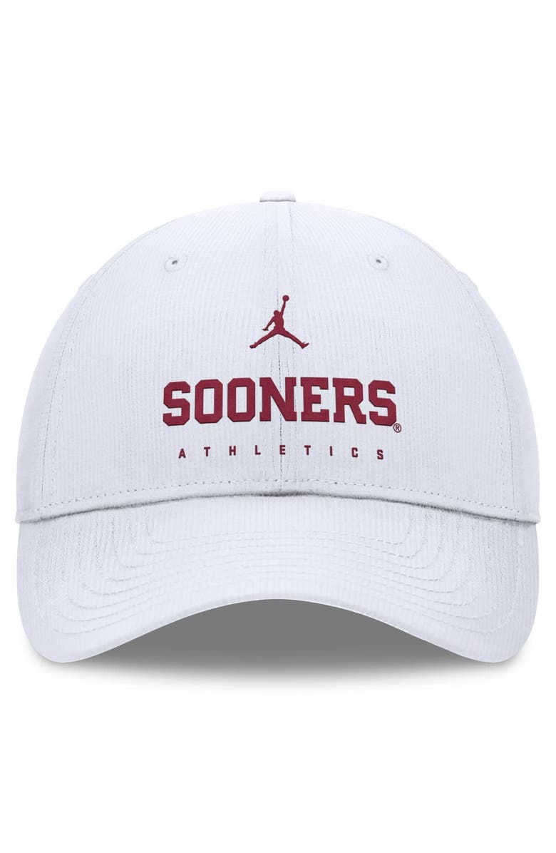 Jordan Brand Men's Jordan Brand White Oklahoma Sooners 2024/25 On-Field Club Performance Adjustable Hat, Alternate, color, 