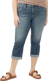 Silver Jeans Co. Suki Curvy Mid Rise Capri Jeans