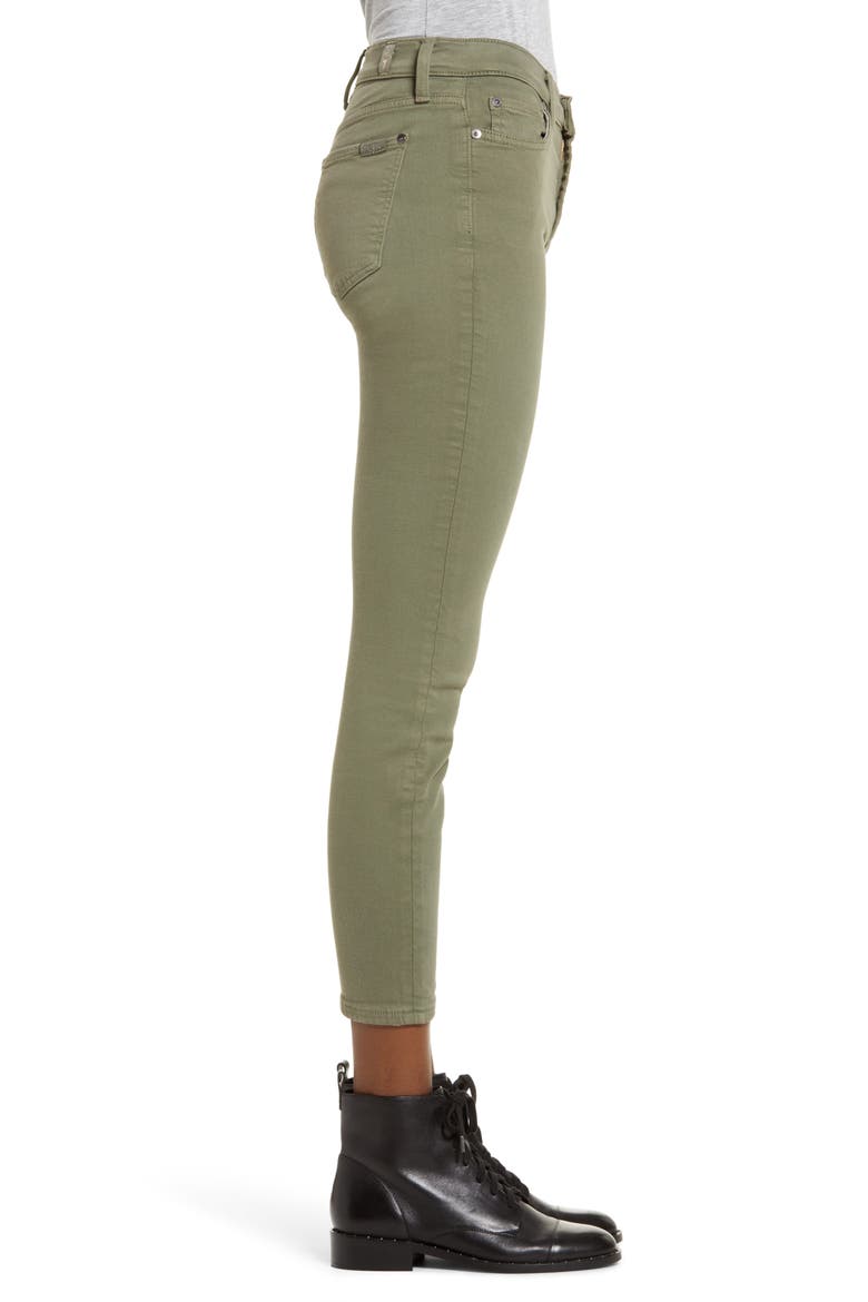7 For All Mankind® Ankle Skinny Jeans, Alternate, color, AGAVE