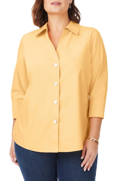 Foxcroft Paityn Button-Up Shirt in Warm Sun 