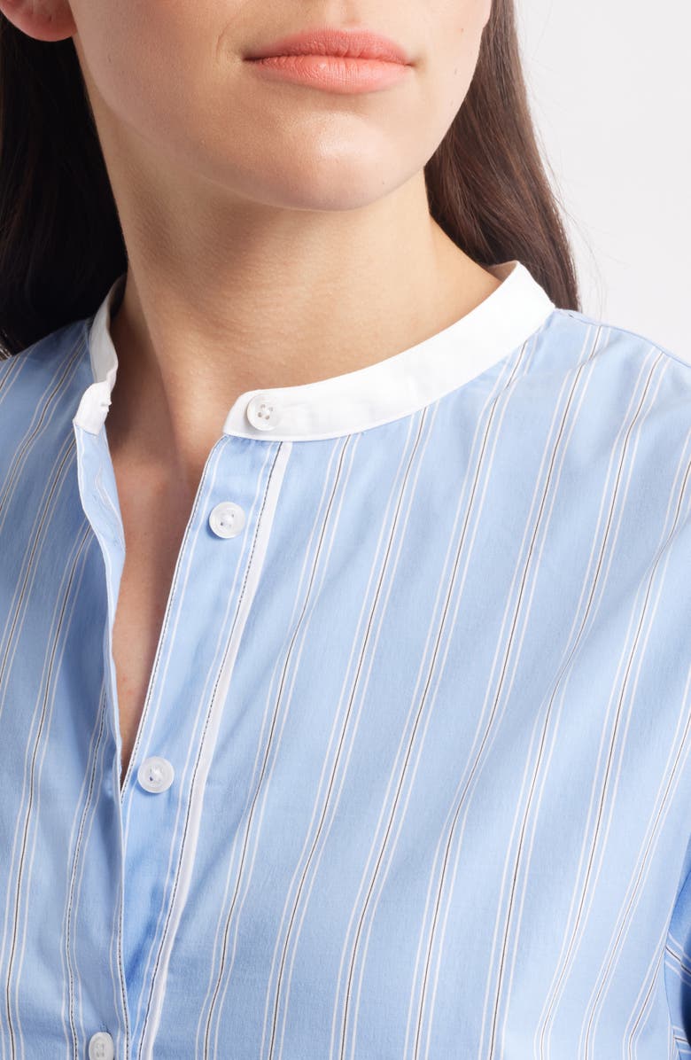 BOSS Dabime Long Sleeve Shirtdress, Alternate, color, Chambray Blue Stripe