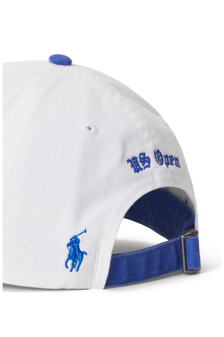 US Open Polo Tennis Adjustable Ball Cap, Alternate, color, WHITE BLUE