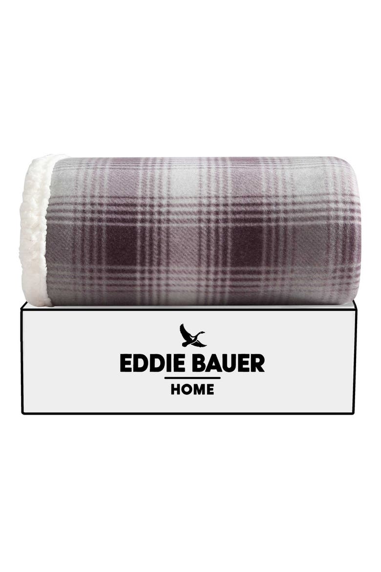 Nordic Plaid Throw Blanket, Alternate, color, DARK PURPLE