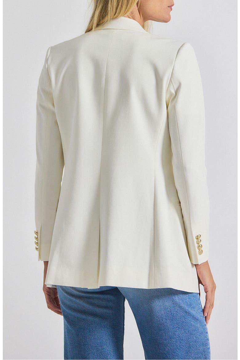 Walter Cotton Blend Double Breasted Jacket, Alternate, color, WHITE