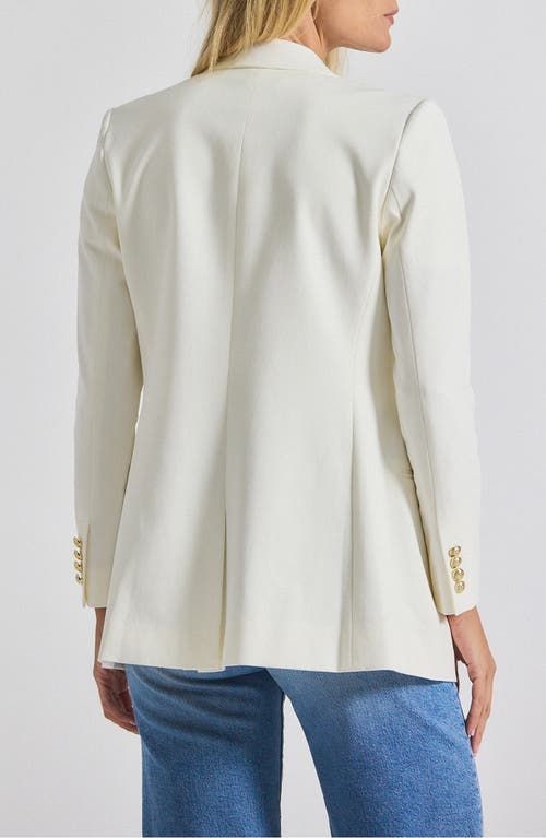Derek Lam 10 Crosby Walter Cotton Blend Double Breasted Jacket In White