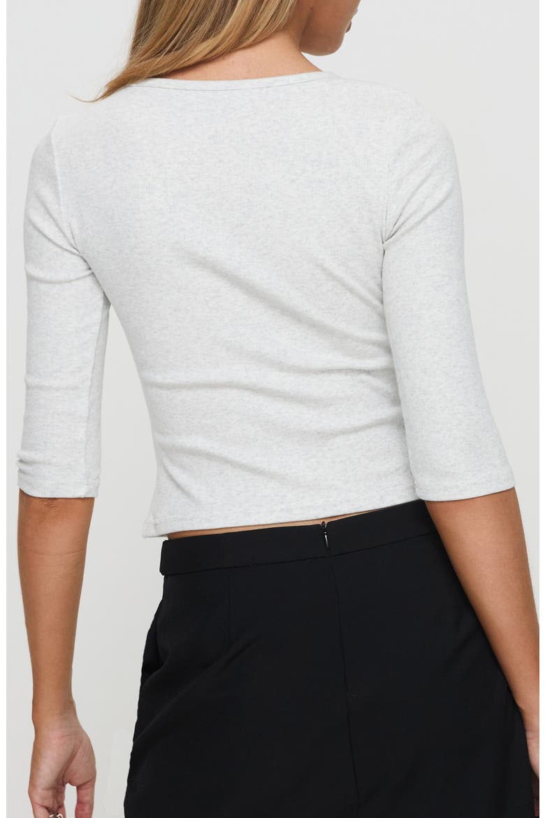 Elaia Stretch Recycled Cotton Top, Alternate, color, GREY MARLE