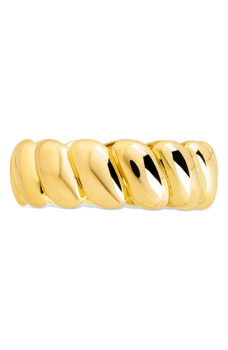 Sterling Forever Milena Twisted Bubble Band Ring, Alternate, color, Gold