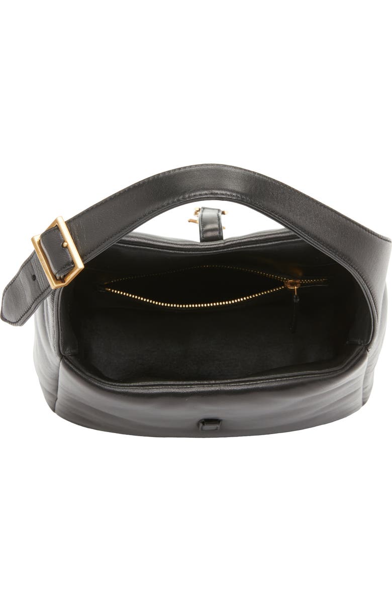 Saint Laurent Small Le 5 À 7 Leather Shoulder Bag, Alternate, color, Noir