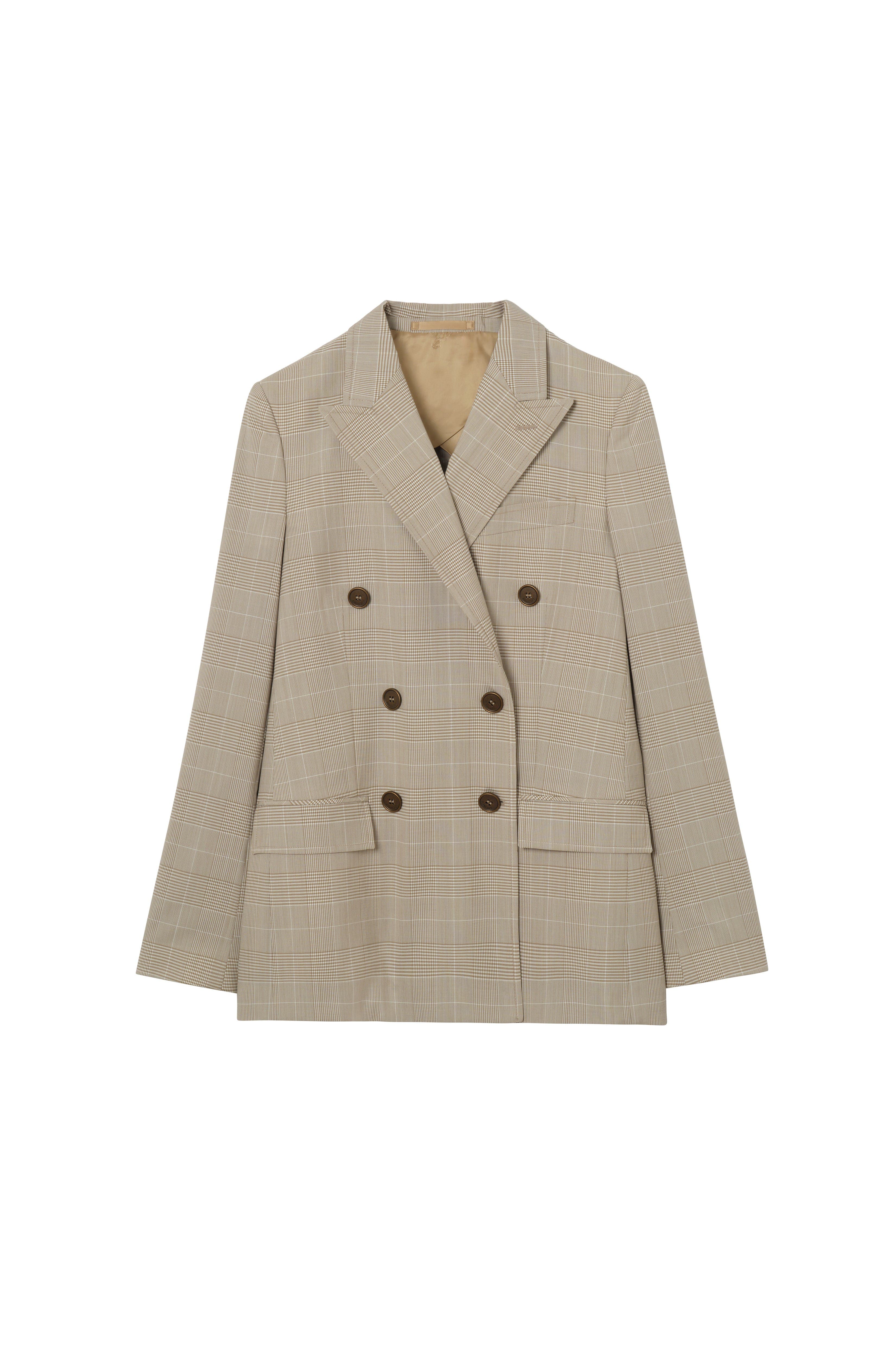 Check Wool Tailored Jacket - image 2