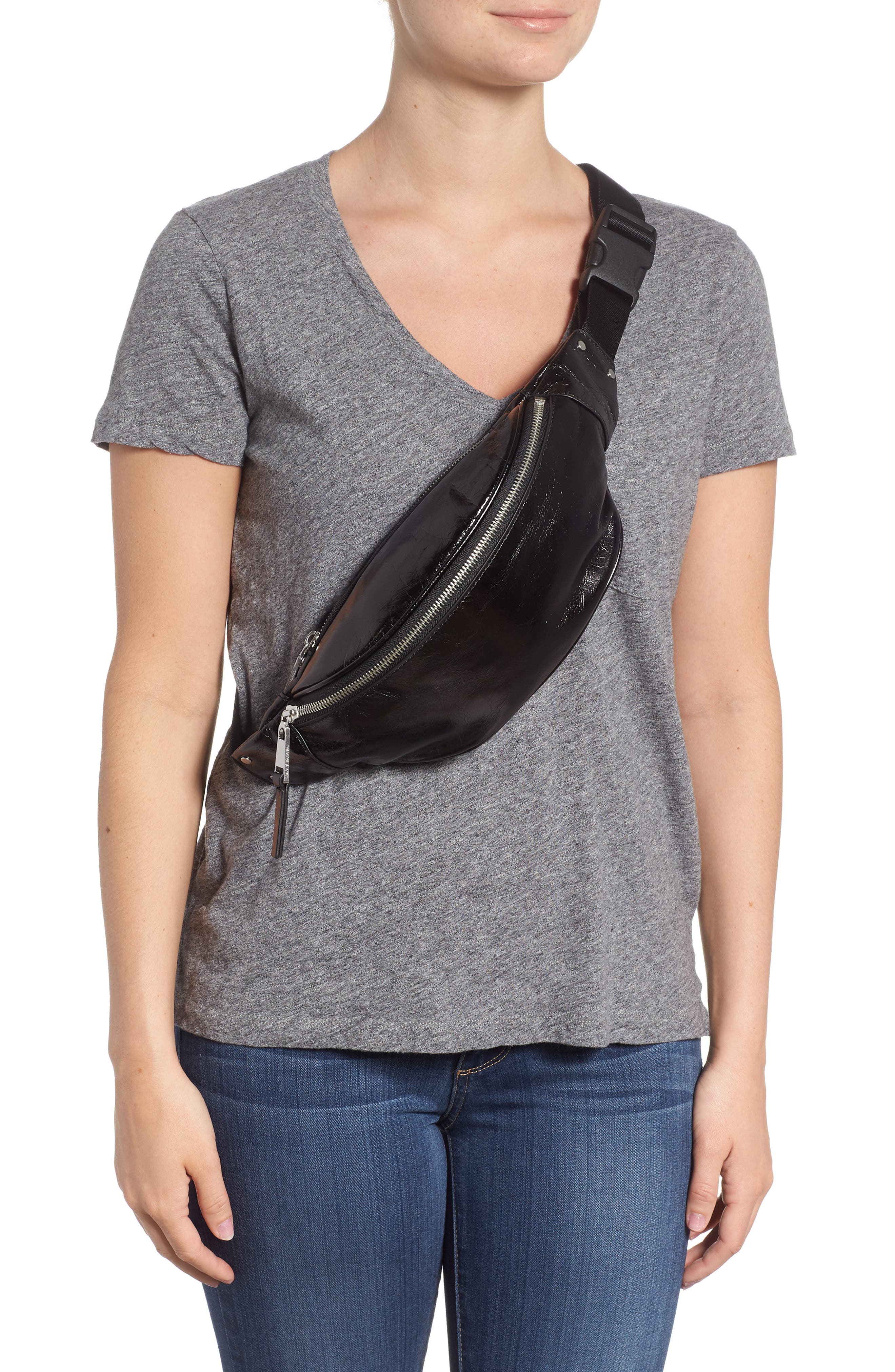 Treasure & Bond Mason Glazed Leather Belt Bag (Women) | Nordstromrack
