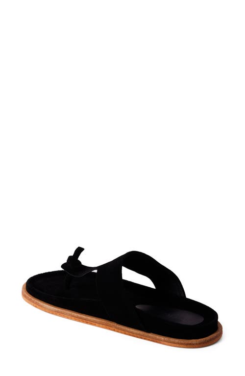 Shop Free People Mika Flip Flop In Black Suede