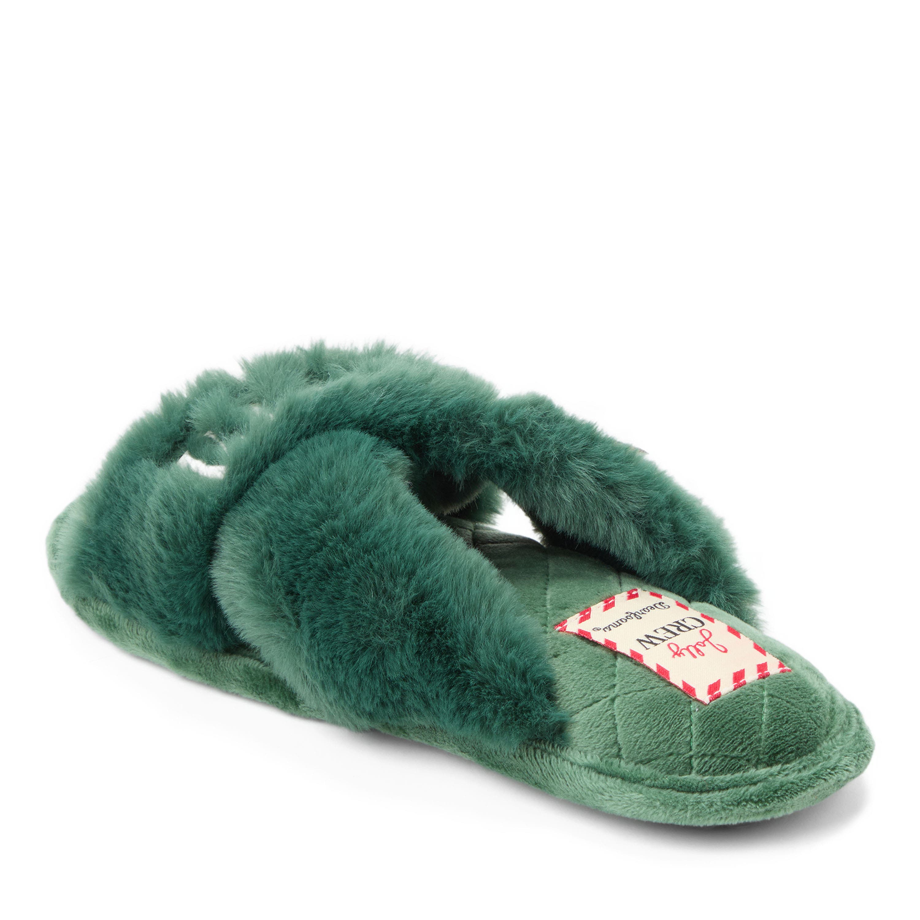Mama Fur Slide Slippers, Alternate, color, SPRUCE