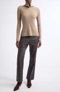 Lafayette 148 New York Bond Leather Flare Leg Pants