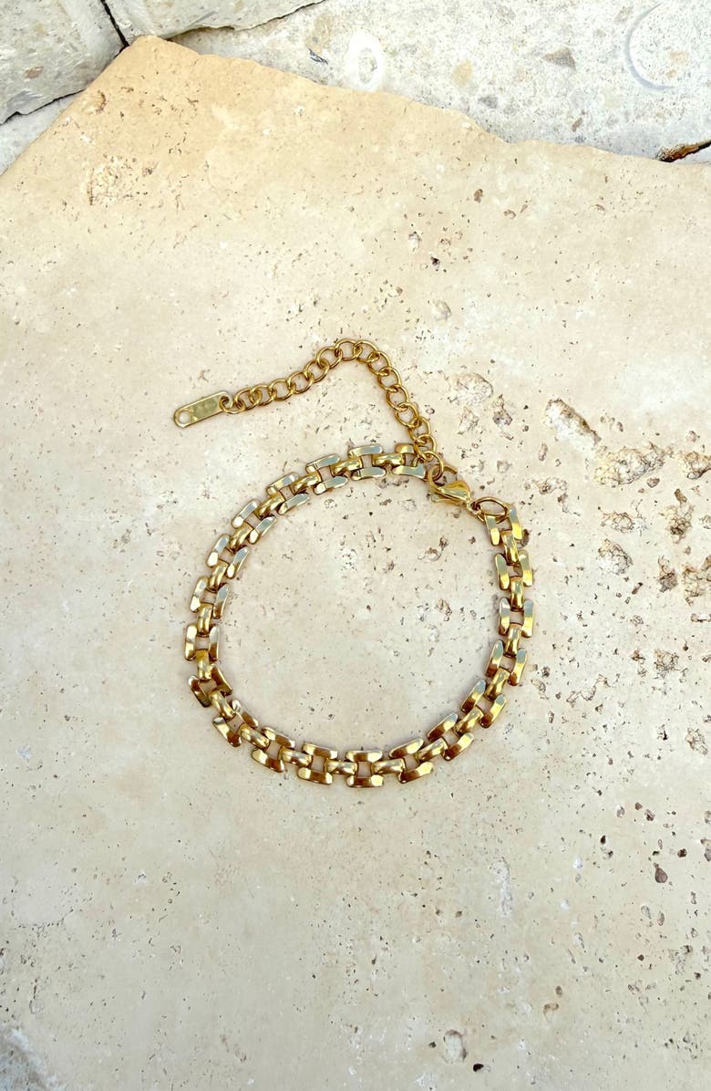 Adornia Geometric Link Chain Bracelet, Alternate, color, 