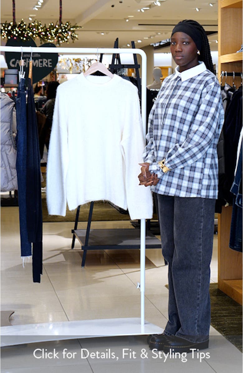 Fluffy Oversize Crewneck Sweater, sales video thumbnail