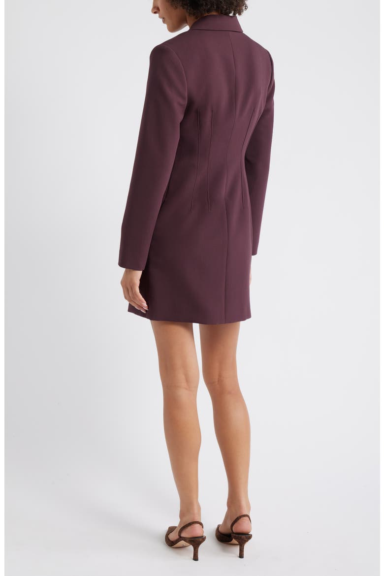 The Icon Suiting Wrap Blazer Dress, Alternate, color, BURGUNDY FUDGE