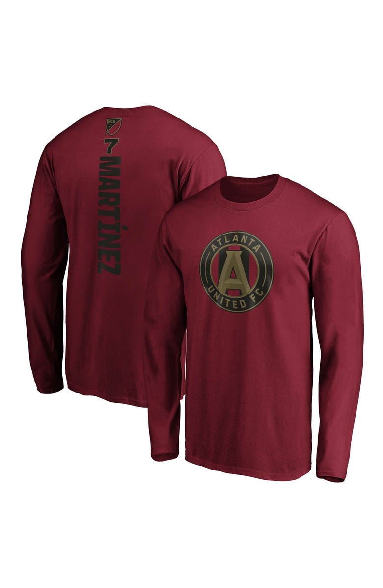 FANATICS Men's Fanatics Branded Josef Martinez Red Atlanta United FC Playmaker Name & Number Long Sleeve T-Shirt, Main, color, 